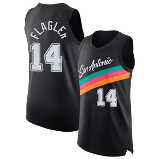 Men's Adam Flagler San Antonio Spurs Black 2025/26 City Edition Jersey - Authentic