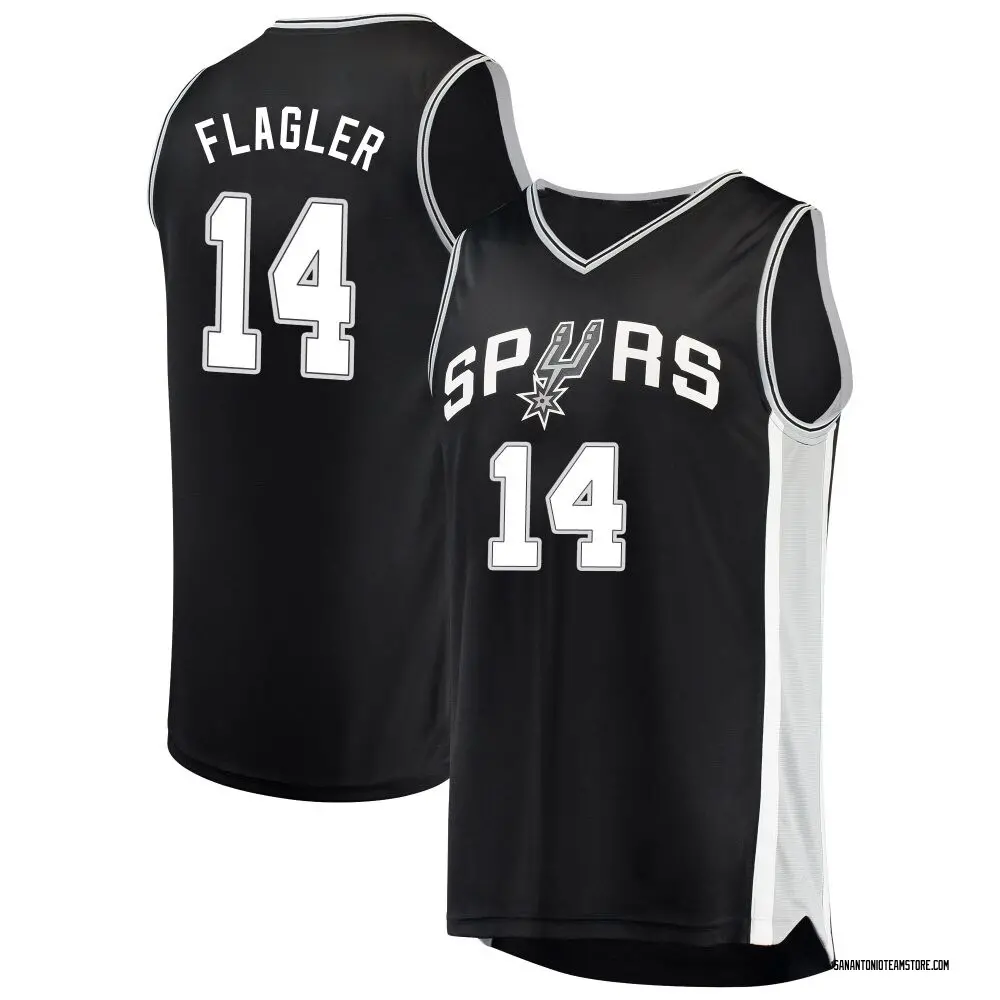 Men's Adam Flagler San Antonio Spurs Black Jersey - Icon Edition - Fast Break