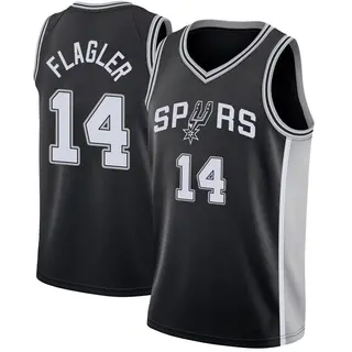 Men's Adam Flagler San Antonio Spurs Black Jersey - Icon Edition - Swingman
