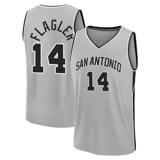 Men's Adam Flagler San Antonio Spurs Silver 2024/25 Statement Edition Jersey - Fast Break