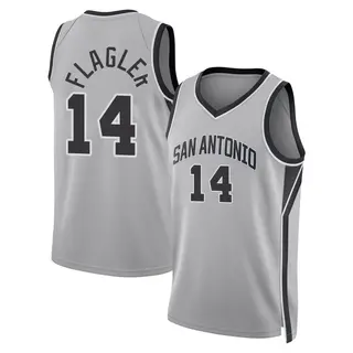 Men's Adam Flagler San Antonio Spurs Silver 2024/25 Statement Edition Jersey - Swingman