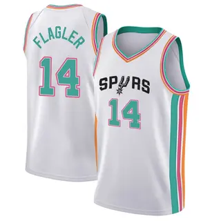 Men's Adam Flagler San Antonio Spurs White 2021/22 City Edition Jersey - Swingman