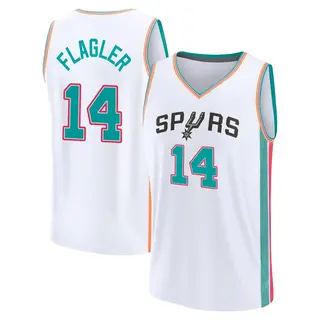 Men's Adam Flagler San Antonio Spurs White 2021/22 Replica City Edition Jersey - Fast Break