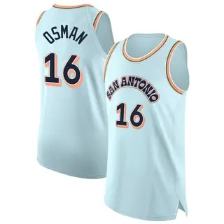 Men's Cedi Osman San Antonio Spurs Light Blue 2024/25 City Edition Jersey - Authentic
