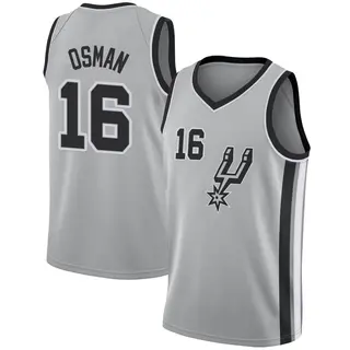 Men's Cedi Osman San Antonio Spurs Silver Jersey - Statement Edition - Swingman
