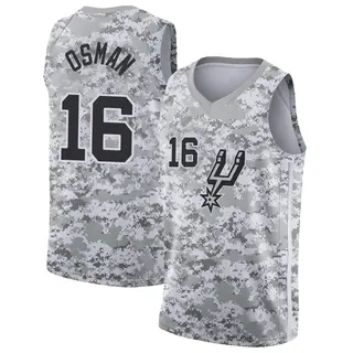 Men's Cedi Osman San Antonio Spurs White 2018/19 Jersey - Earned Edition - Swingman