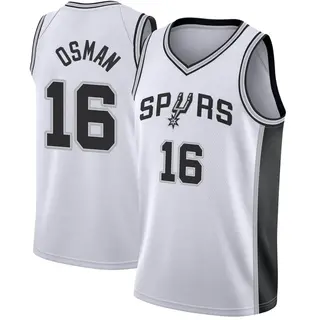 Men's Cedi Osman San Antonio Spurs White Jersey - Association Edition - Fast Break