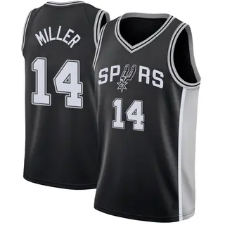 Men's Emanuel Miller San Antonio Spurs Black Jersey - Icon Edition - Swingman
