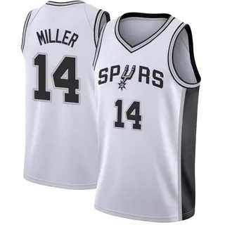 Men's Emanuel Miller San Antonio Spurs White Jersey - Association Edition - Swingman