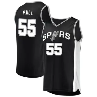 Men's Jordan Hall San Antonio Spurs Black Jersey - Icon Edition - Fast Break