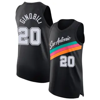 Men's Manu Ginobili San Antonio Spurs Black 2025/26 City Edition Jersey - Authentic
