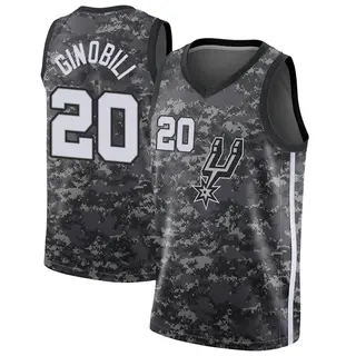 Men's Manu Ginobili San Antonio Spurs Black Jersey - City Edition - Swingman