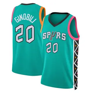 Men's Manu Ginobili San Antonio Spurs Turquoise 2022/23 City Edition Jersey - Fast Break