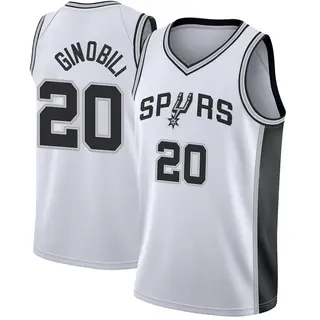Men's Manu Ginobili San Antonio Spurs White Jersey - Association Edition - Fast Break
