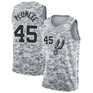 Men's Mason Plumlee San Antonio Spurs White 2018/19 Jersey - Earned Edition - Swingman