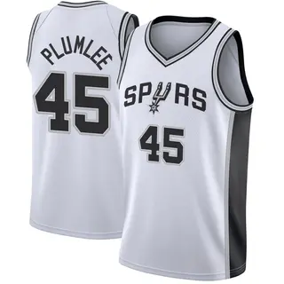 Men's Mason Plumlee San Antonio Spurs White Jersey - Association Edition - Fast Break