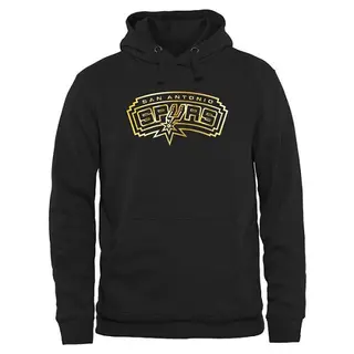 Men's San Antonio Spurs Gold Collection Pullover Hoodie - Black -