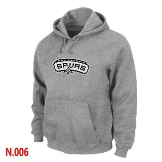 Men's San Antonio Spurs Grey Pullover Hoodie - -