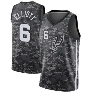 Men's Sean Elliott San Antonio Spurs Black Jersey - City Edition - Swingman