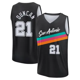 Men's Tim Duncan San Antonio Spurs Black 2025/26 City Edition Jersey - Fast Break