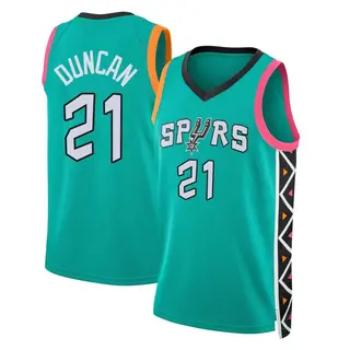 Men's Tim Duncan San Antonio Spurs Turquoise 2022/23 City Edition Jersey - Fast Break