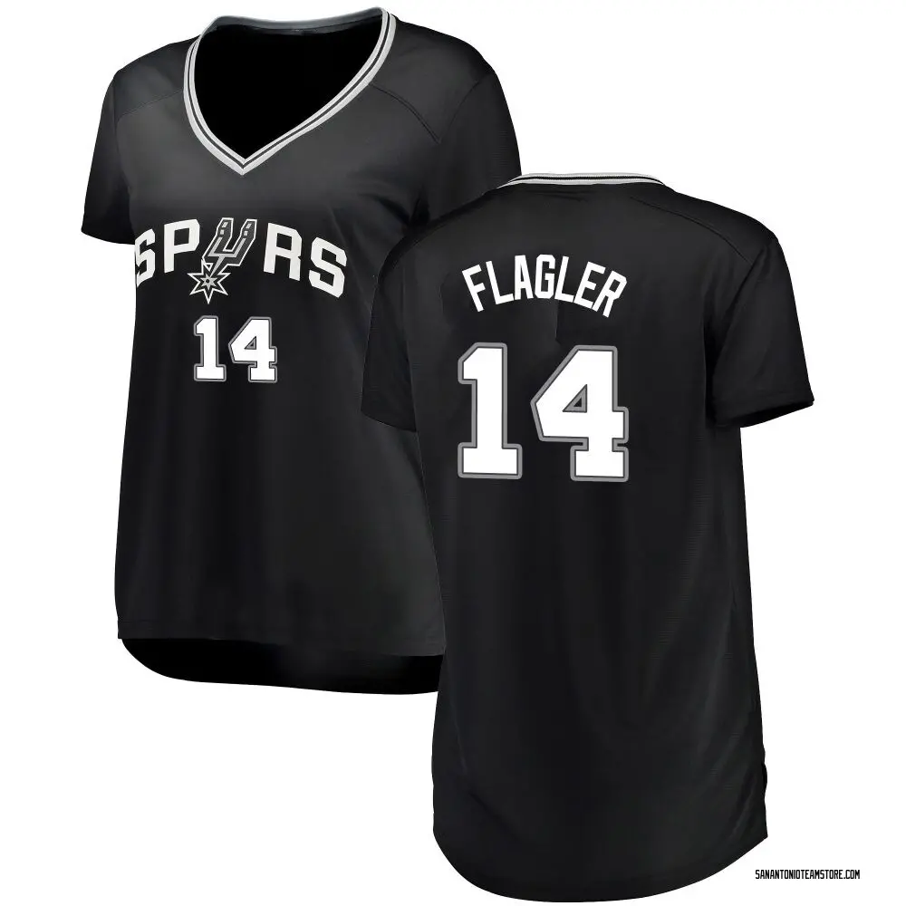 Women's Adam Flagler San Antonio Spurs Black Jersey - Icon Edition - Fast Break