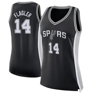 Women's Adam Flagler San Antonio Spurs Black Jersey - Icon Edition - Swingman