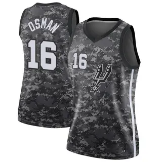 Women's Cedi Osman San Antonio Spurs Black Jersey - City Edition - Swingman