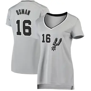 Women's Cedi Osman San Antonio Spurs Silver Jersey - Statement Edition - Fast Break