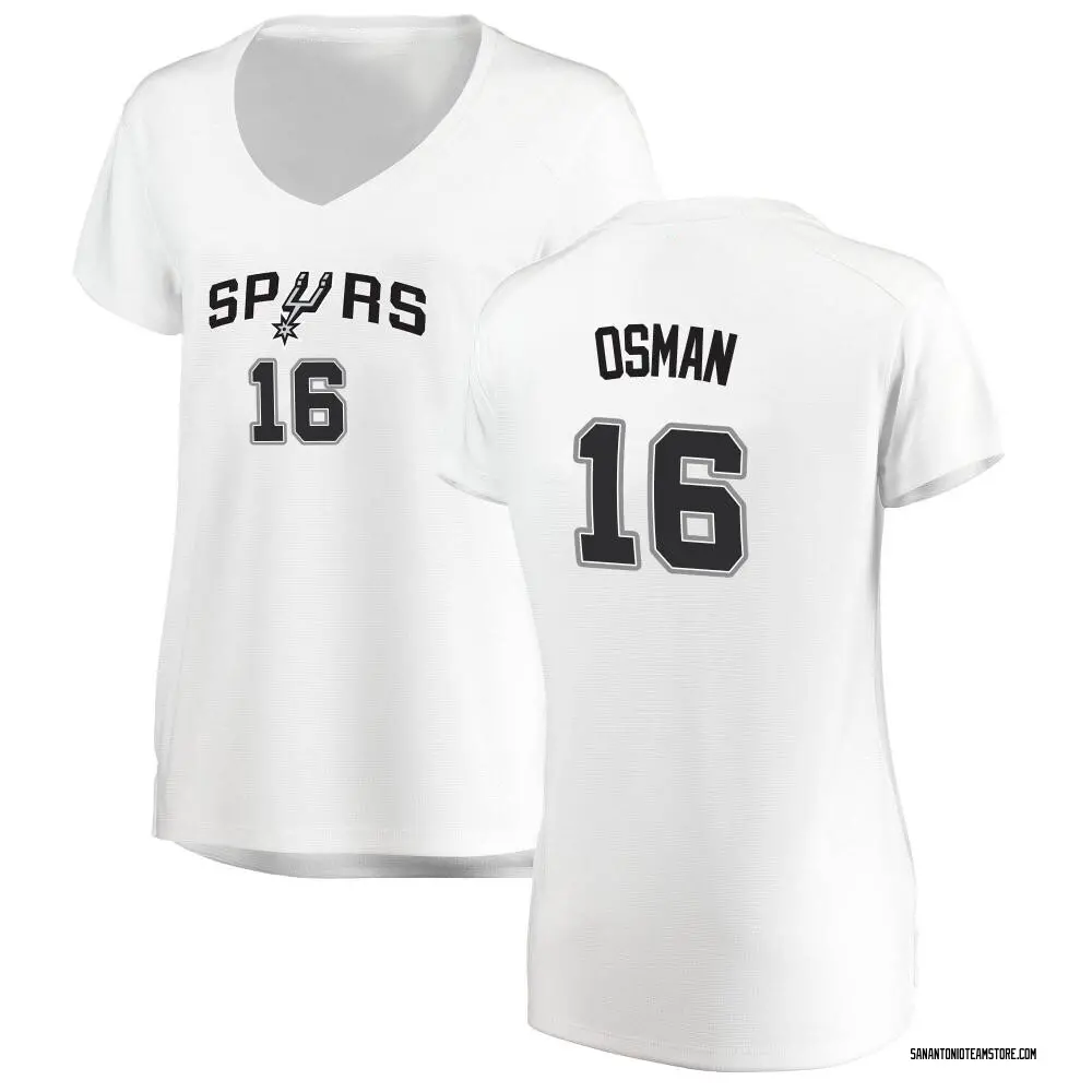 Women's Cedi Osman San Antonio Spurs White Jersey - Association Edition - Fast Break
