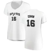 Women's Cedi Osman San Antonio Spurs White Jersey - Association Edition - Fast Break