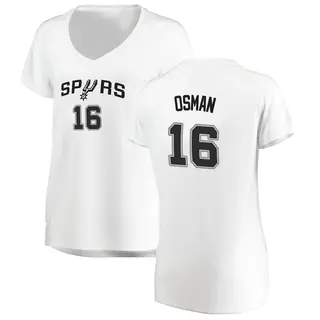 Women's Cedi Osman San Antonio Spurs White Jersey - Association Edition - Fast Break
