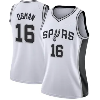 Women's Cedi Osman San Antonio Spurs White Jersey - Association Edition - Swingman