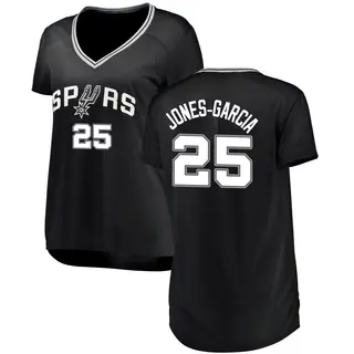 Women's David Jones-Garcia San Antonio Spurs Black Jersey - Icon Edition - Fast Break