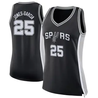 Women's David Jones-Garcia San Antonio Spurs Black Jersey - Icon Edition - Swingman