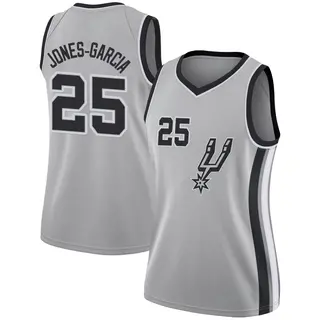 Women's David Jones-Garcia San Antonio Spurs Silver Jersey - Statement Edition - Swingman