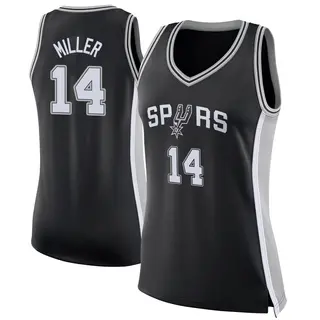 Women's Emanuel Miller San Antonio Spurs Black Jersey - Icon Edition - Swingman