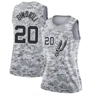Women's Manu Ginobili San Antonio Spurs White 2018/19 Jersey - Earned Edition - Swingman