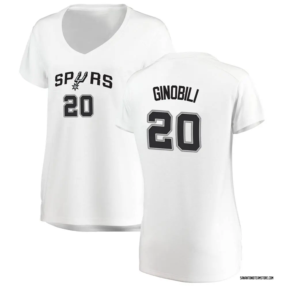 Women's Manu Ginobili San Antonio Spurs White Jersey - Association Edition - Fast Break