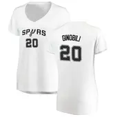 Women's Manu Ginobili San Antonio Spurs White Jersey - Association Edition - Fast Break