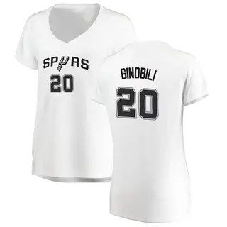 Women's Manu Ginobili San Antonio Spurs White Jersey - Association Edition - Fast Break