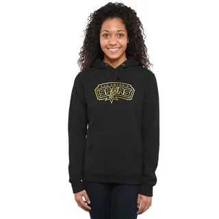 Women's San Antonio Spurs Gold Collection Ladies Pullover Hoodie - Black -
