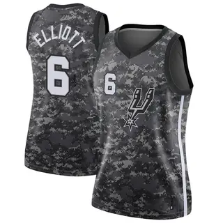 Women's Sean Elliott San Antonio Spurs Black Jersey - City Edition - Swingman
