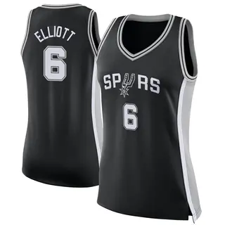Women's Sean Elliott San Antonio Spurs Black Jersey - Icon Edition - Swingman