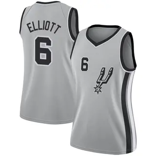Women's Sean Elliott San Antonio Spurs Silver Jersey - Statement Edition - Swingman