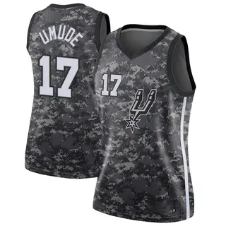 Women's Stanley Umude San Antonio Spurs Black Jersey - City Edition - Swingman