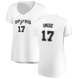 Women's Stanley Umude San Antonio Spurs White Jersey - Association Edition - Fast Break