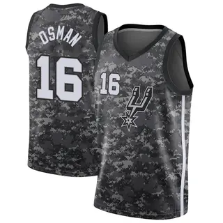 Youth Cedi Osman San Antonio Spurs Black Jersey - City Edition - Swingman