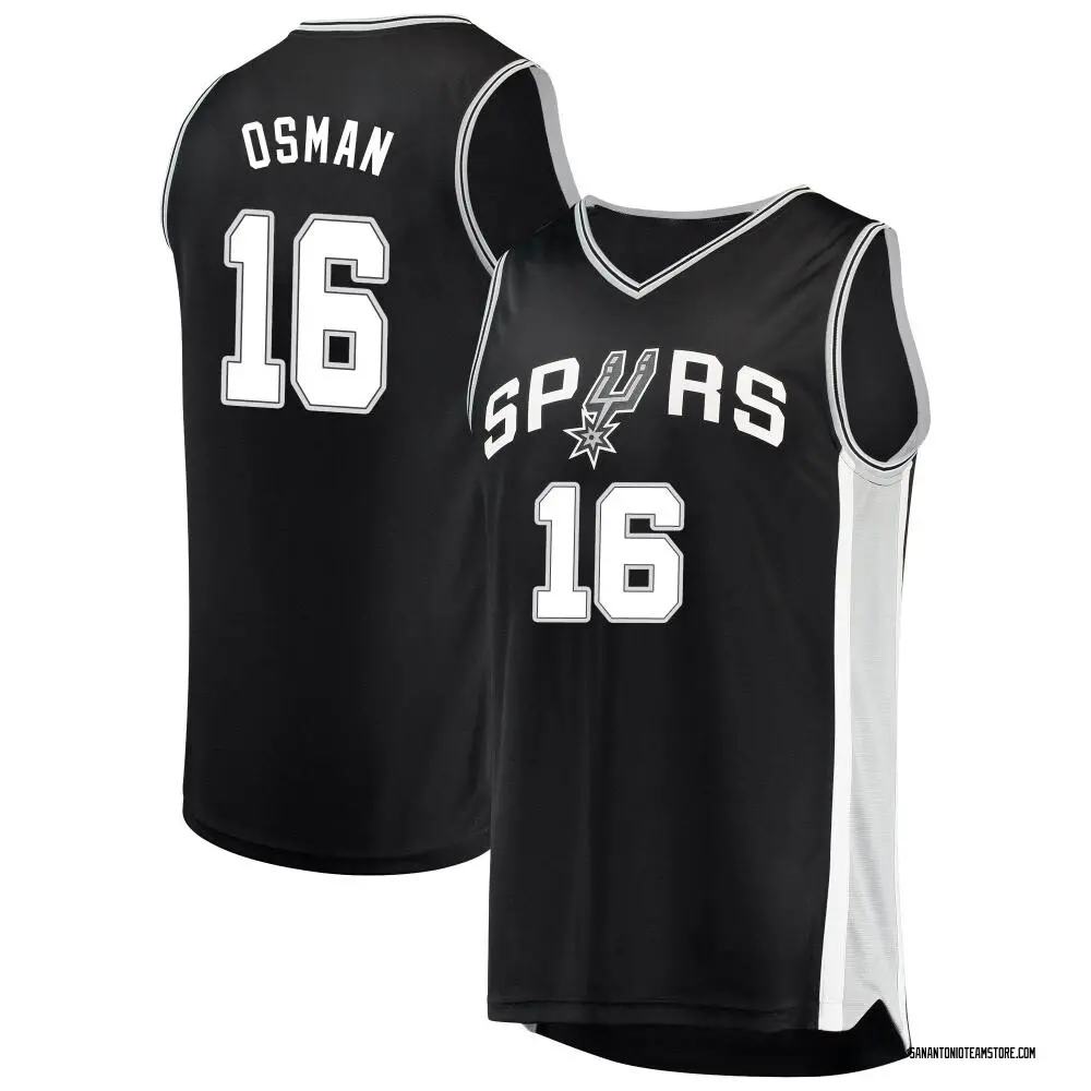 Youth Cedi Osman San Antonio Spurs Black Jersey - Icon Edition - Fast Break