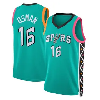 Youth Cedi Osman San Antonio Spurs Turquoise 2022/23 City Edition Jersey - Fast Break